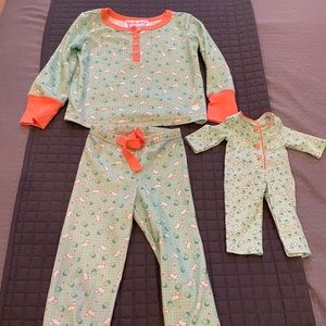 American girl matching pajamas Sz XS